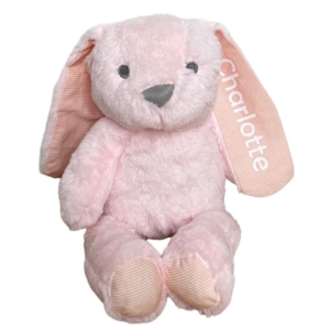 Personalised Bunny Teddy Light Pink