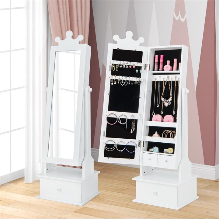 kids jewelry storage mirror