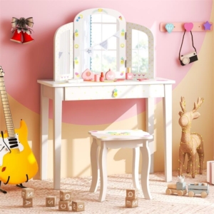 kids vanity table and chair set