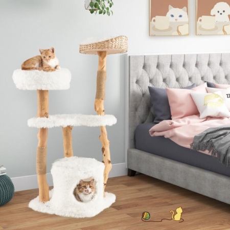 wooden cat tree