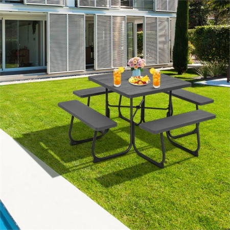 square picnic table set