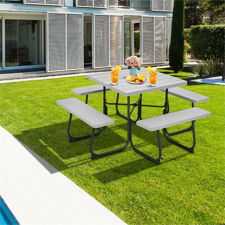 square picnic table set