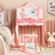 kids vanity table and stool set