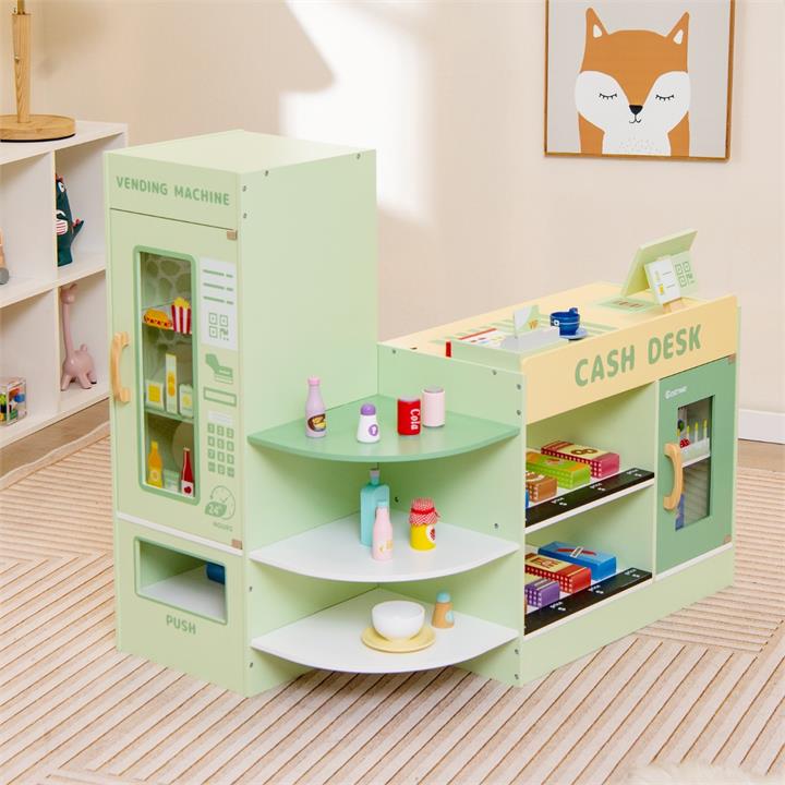 wooden grocery store pretend play