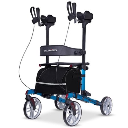 EQUIPMED Upright Rollator Walker with Forearm Support Rests