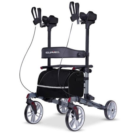 EQUIPMED Upright Rollator Walker with Forearm Rest Supports