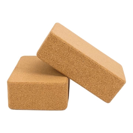 2x ECO-Friendly Cork Yoga Block Organic Yoga Prop Accessory Exercise Brick