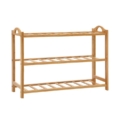 Artiss 3 Tiers Bamboo Shoe Rack Storage Organiser Wooden Shelf Stand Shelves