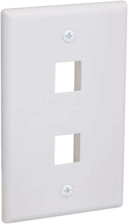 2 Port QuickPort outlet Wall Plate face plate