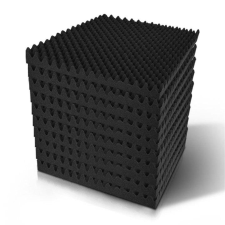 Alpha 40pcs Acoustic Foam Panels Studio Sound Absorption Eggshell 50x50CM