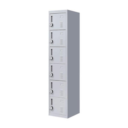 6-Door Locker for Office Gym Shed School Home Storage