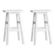 Artiss Set of 2 Beech Wood Bar Stools - White