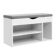 Artiss Shoe Cabinet Bench Shoes Organiser Storage Rack Shelf White Cupboard Box