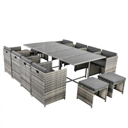 Bali 13PC  Outdoor Dining Set – Grey