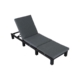 Black Rattan Sunbed with Adjustable Recline