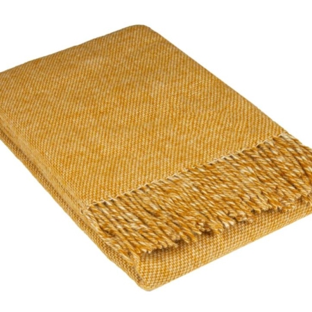 Cambridge Throw - 100% NZ Wool -  Mustard