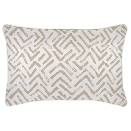 Cushion Cover-With Piping-Tribal-Beige-35cm x 50cm