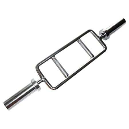 Chrome Olympic Tricep Bar Barbell Heavy Duty with Spring Collars