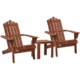 Gardeon Outdoor Sun Lounge Beach Chairs Table Setting Wooden Adirondack Patio Chair Brwon