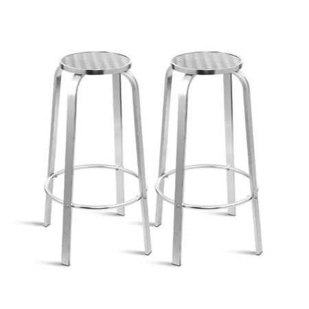 Gardeon Outdoor Bar Stools Patio Furniture Indoor Bistro Kitchen Aluminum x2