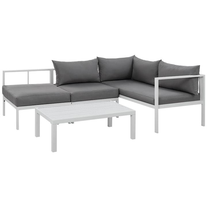 Gardeon 4-Seater Aluminium Outdoor Sofa Set Lounge Setting Table Chair Furniture