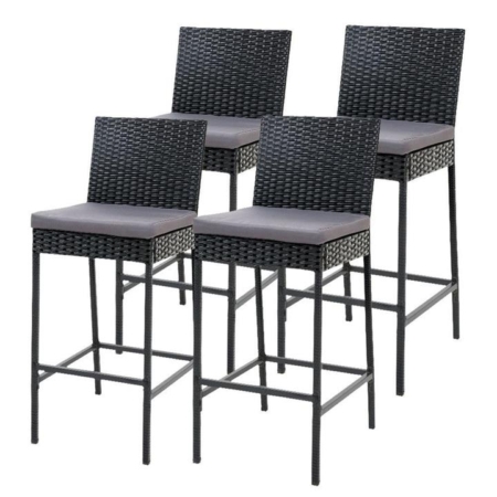 Gardeon Outdoor Bar Stools Set of 4 - Rattan Furniture