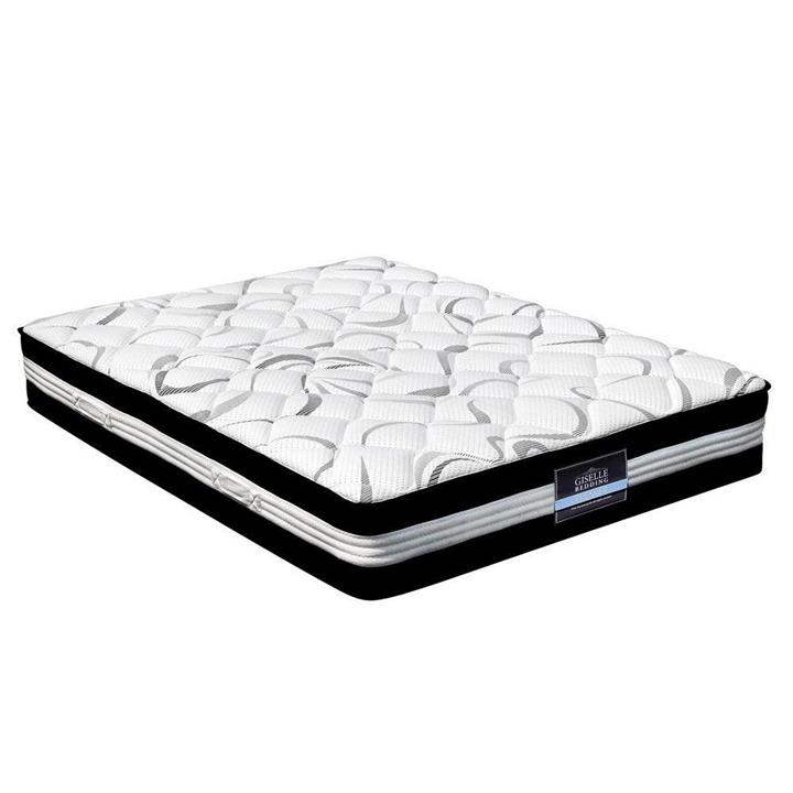 Giselle Bedding Mykonos Euro Top Pocket Spring Mattress 30cm Thick Double