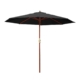 Instahut Outdoor Umbrella 3M Pole Cantilever Stand Garden Umbrellas Patio Black