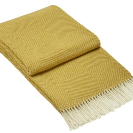 Hampton Throw - Merino Wool Blend - Mustard