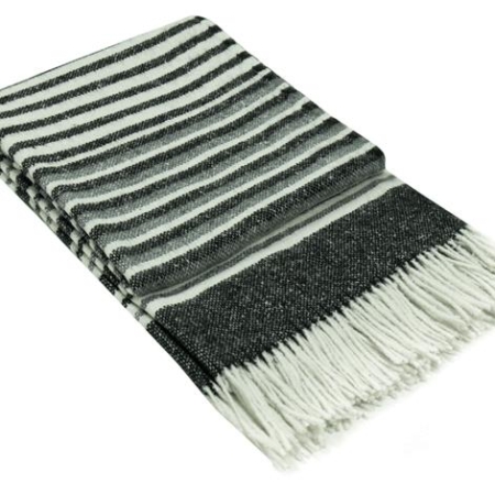 Richmond Throw - Reclaimed Wool Blend - Monochrome