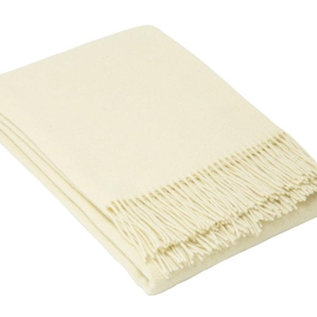 Oxford Throw - Merino Wool Blend - Ivory