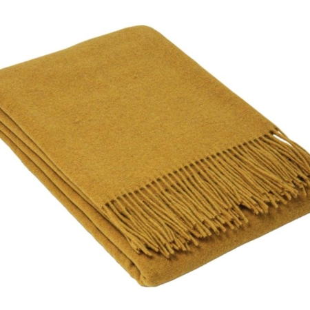 Oxford Throw - Merino Wool Blend - Mustard