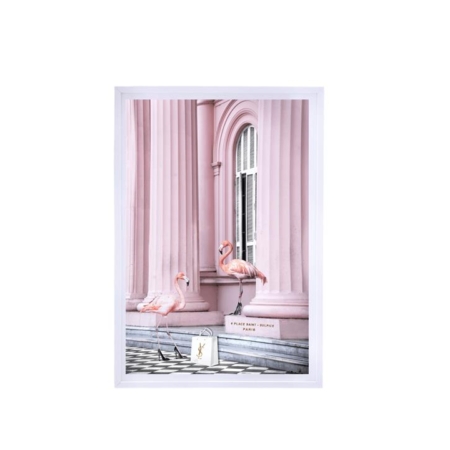 Interior Ave - Saint Pink - 90cm x 60cm White Framed Artwork