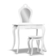 Keezi White Kids Vanity Dressing Table Stool Set Mirror Princess Children Makeup