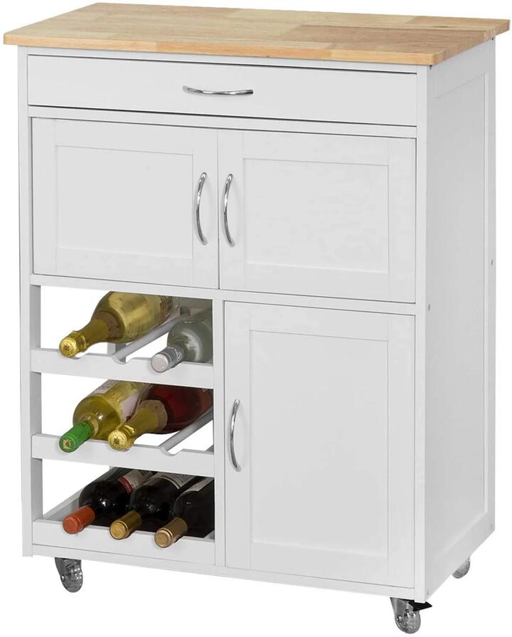 Kitchen Trolley with Wine Racks