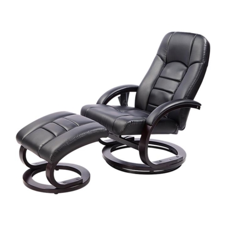 PU Leather Massage Chair Recliner Ottoman Lounge Remote