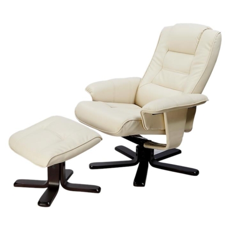 PU Leather Massage Chair Recliner Ottoman Lounge Remote