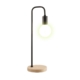 Modern Table lamp Desk Light Timber Base Bedside Bedroom Black