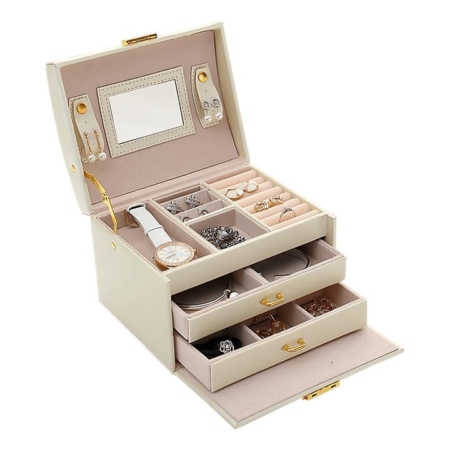 Jewellery Storage Box Girls Rings Necklaces Display Organiser Storage Case