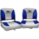 Seamanship Set of 2 Folding Swivel Boat Seats - Grey & Blue