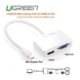 UGREEN Mini Display Port to HDMI & VGA Dual Converter Premium ABS case (10427)