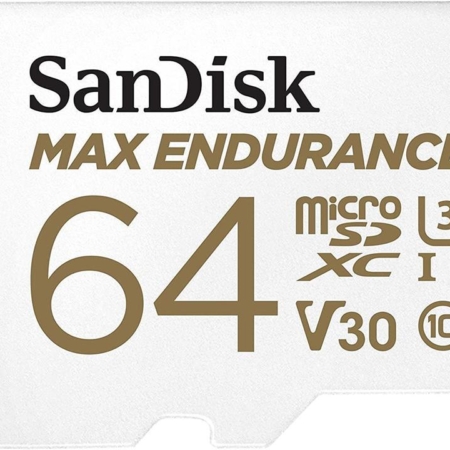 Sandisk Max Endurance Microsdxc Card SQQVR 64G (30 000 HRS) UHS-I C10 U3 V30 100MB/S R 40MB/S W SD Adaptor SDSQQVR-064G-GN6IA