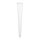 Set of 4 Industrial 3-Rod Retro Hairpin Table Legs 12mm Steel Bench Desk - 71cm White