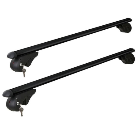 Universal Car Roof Rack 1200mm Cross Bars Aluminium Black Adjustable  Car 90kgs load Carrier