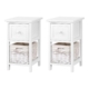 2 PCS Artiss Bedside Table - White