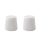 ArtissIn Set of 2 Cupcake Stool Plastic Stacking Stools Chair Outdoor Indoor White