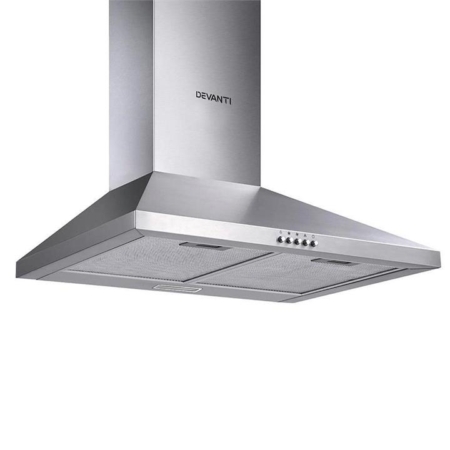 Devanti Range Hood 60cm 600mm Kitchen Canopy Stainless Steel Rangehood Wall Mount