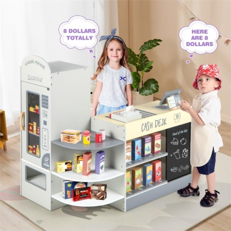 wooden grocery store pretend play