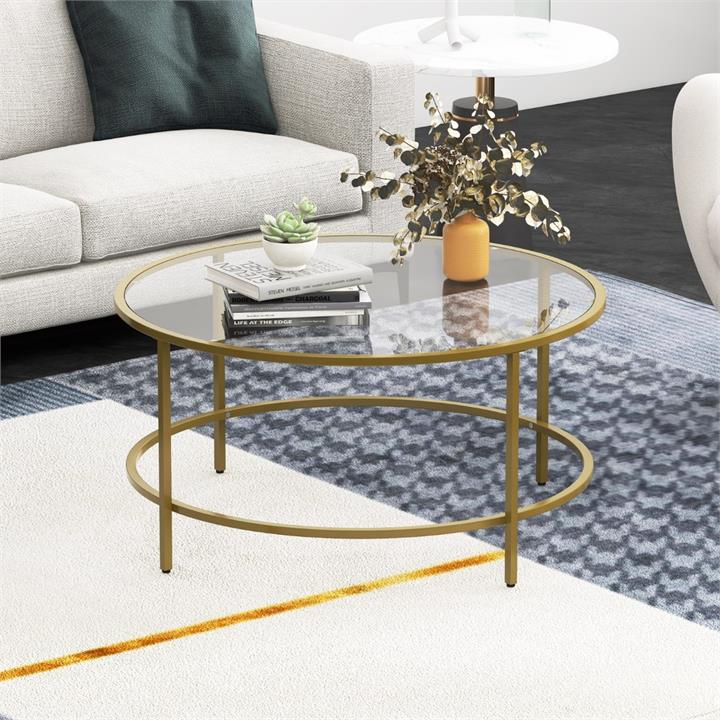 glass coffee table for small space