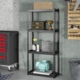 4-tier metal shelves